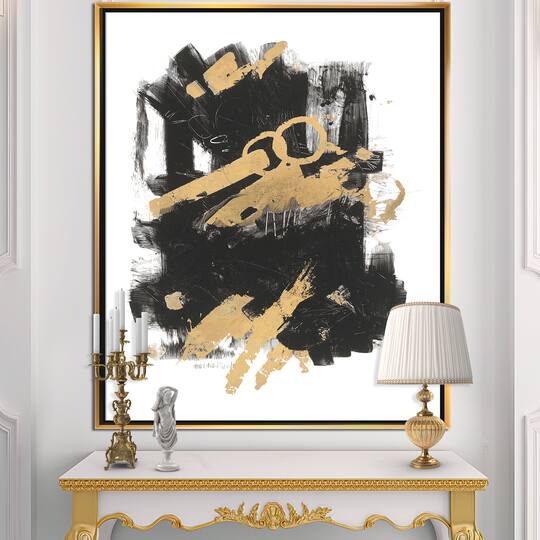 Designart - Gold and Black drift I